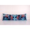 Fish Ikat Velvet Bedding Pillow, Silk Long Animal Lumbar Cus | Cushion in Pillows by Vintage Pillows Store
