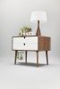 Side Table Frame and Legs Made in Walnut and Drawer in White | Tables by Manuel Barrera Habitables. Item made of oak wood