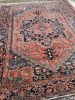 SWOONING Watermelon & Denim Blue Antique Persian Heriz | Area Rug in Rugs by The Loom House. Item composed of cotton and fiber