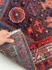 WONDERFUL Vintage Tribal Afshar Rug | Punch, Denim, DARK | Area Rug in Rugs by The Loom House. Item made of wool & fiber