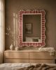 Bone Inlay Mirror, Scalloped Wavy Vanity Mirror for Bathroom & Bedroom | Decorative Objects by IKKAZA