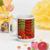 Coffee Mug - No Brake Zone - Op Art Geometric Motion | Work by Eman's Gallery