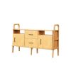 Scandinavian media cabinet, Mid-century modern credenza | Media Console in Storage by Plywood Project. Item composed of birch wood in minimalism or mid century modern style