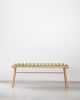 Ivory Velvet Woven Bench 37"/ 47" | Benches & Ottomans by Knots Studio
