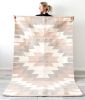 Verra Pink Handwoven Kilim Rug | Area Rug in Rugs by Mumo Toronto. Item composed of wool