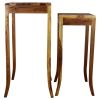 Haussmann® Teak Curved Table Set 1330-1634 Oak Oil | End Table in Tables by Haussmann®