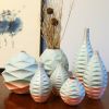 Medium Bottle in Strawberry Pistachio | Vase in Vases & Vessels by by Alejandra Design. Item made of ceramic