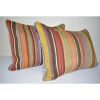 18" X 24" Vintage Turkish Lumbar Pillow, Tribal Design | Cushion in Pillows by Vintage Pillows Store. Item composed of cotton and fiber