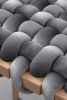 Sterling Grey Velvet Woven Bench | Benches & Ottomans by Knots Studio