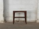 Mid-Century Modern Glass Top End Table: Solid Hardwood, USA Made | Side Table in Tables by Marco Bogazzi
