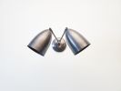 2-Light Adjustable Wall Sconce - Gunmetal Grey Lamp | Sconces by Retro Steam Works. Item made of brass works with mid century modern style