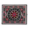 Central Asian Suzani Textile, Embroidered Cotton Bed Cover | Bed Spread in Linens & Bedding by Vintage Pillows Store. Item composed of cotton