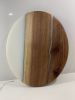 Walnut Epoxy Oval Charcuterie Board | Serveware by Good Wood Brothers. Item made of walnut with synthetic