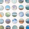 One Hundred Snowy Mountain Landscape Dots Collage | Paintings by Amelia Coward