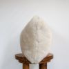 Ivory Sheepskin Hide Lumbar Pillow 12x18 | Pillows by Vantage Design