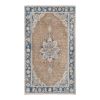 Vintage Tan Wool Anatolian Karapinar Rug 4'9" X 7'11" | Area Rug in Rugs by Vintage Pillows Store