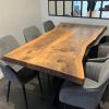 Custom Solid Wood Table, Kitchen Dining Table, Dining Room Furniture | Tables by Ironscustomwood. Item composed of walnut