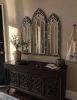 Handmade Bone Inlay Arch Mirror Set of 3, Gothic Cathedral Window Wall Mirror | Decorative Objects by IKKAZA