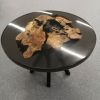 Round Epoxy Coffee Table | Tables by Ironscustomwood. Item composed of walnut and synthetic