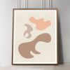 Scandinavian Abstract print in Peach and Nude Blush colors | Prints by Capricorn Press. Item made of paper works with boho & minimalism style