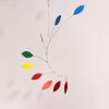 Rainbow Mobile Original Leaf Wave Kinetic Mobile Leaves | Wall Sculpture in Wall Hangings by Skysetter Designs. Item made of metal works with modern style