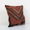 Muted Carpet Rug Pillow, Vintage Pastel Ethnic Turkish Yasti | Cushion in Pillows by Vintage Pillows Store