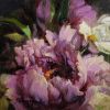 Purple Peony flower painting canvas original art, Floral | Oil And Acrylic Painting in Paintings by Natart. Item composed of canvas in contemporary style