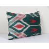 Uzbekistan Ikat Lumbar Pillow Cover Cushion, Handmade Decora | Pillows by Vintage Pillows Store