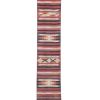Hand-Woven Pink, Orange, Black and Yellow Color Turkish | Runner Rug in Rugs by Vintage P. Item made of fabric