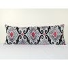 Ikat Lumbar Pillow Cover - Extra Long Silk Ikat Velvet Bench | Cushion in Pillows by Vintage Pillows Store