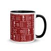 Red White Mud Cloth Pattern Coffee Mug | Drinkware by Reflektion Design
