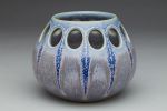 Low Teardrop Single Demi Tea Light Holder - Blue/Purple | Decorative Objects by Lynne Meade