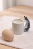 Cat Egg Cup (GREY) – A Playful Ceramic Breakfast Object | 4am Product Design | Dinnerware by 4AM Product Design. Item composed of ceramic