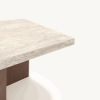 Quadrina Square Dining Table - Genuine Travertine Top | Tables by Holzsch