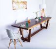 The Prima :: Claro Walnut Dining Table | Tables by MODERNCRE8VE. Item made of walnut with brass