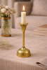 Bloom Fluted Taper Candle Holder — Antique Brass Finish | Decorative Objects by Raíz Studio