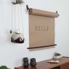 Kraft Paper Holder [V'ed End] | Signage by Keyaiira | leather + fiber. Item made of leather