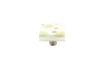 Terrazzo Tea Green Square Knob | Hardware by Windborne Studios. Item composed of stone