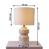Waken Curve Table Lamp | Lamps by Home Blitz. Item made of cotton & ceramic compatible with contemporary style