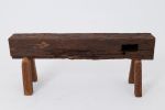 Bench, Reclaimed Wood Beam, Rustic, Organic Form, Indoor & Outdoor | Benches & Ottomans by Logniture