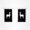LLAMAS Handwoven Tapestry, Ébano, Set of 2 | Wall Hangings by ANDEAN. Item composed of wool and bronze in contemporary or traditional style