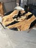 Round Epoxy Resin Dining Table, Custom Black Epoxy Table | Tables by Tinella Collection. Item composed of wood and metal in contemporary or country & farmhouse style