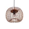 Zura Bubble Pressed Brown Hanging Lamp | Pendants by Home Blitz. Item made of metal