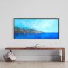 Peaceful Blues | Mixed Media in Paintings by Susan Wallis. Item compatible with contemporary and modern style