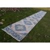 Vintage Turkish Oushak Extra Long Runner With Modern Style | Runner Rug in Rugs by Vintage Pillows Store. Item made of cotton with fiber