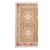 Vintage Large Pastel Suzani Bedspread From Samarkand, Faded | Tablecloth in Linens & Bedding by Vintage Pillows Store
