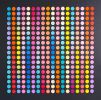 Three Hundred And Twenty Four Ombre Stripe Dots Painting, Black | Paintings by Amelia Coward