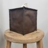 Dark Brown Leather Single Tissue Box Cover | Toiletry in Storage by Vantage Design