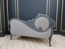 Victorian Style Chaise Lounge/ Stressed Gold Leaf Frame Fini | Couches & Sofas by Art De Vie Furniture