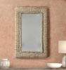 Ivory and Natural Handwoven Wool & Cotton Frame | Boho Rustic Handmade Wall Decor | Statement Mirror for Living Room | BALANDRA Wall Mirror | Decorative Objects by Swiflo